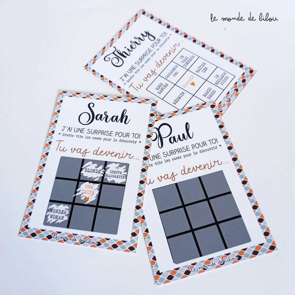 Ticket jeu à gratter annonce grossesse