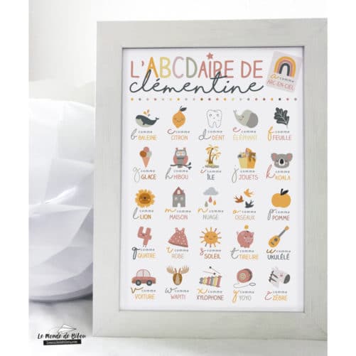 Affiche ABCDaire Bohémia blanc
