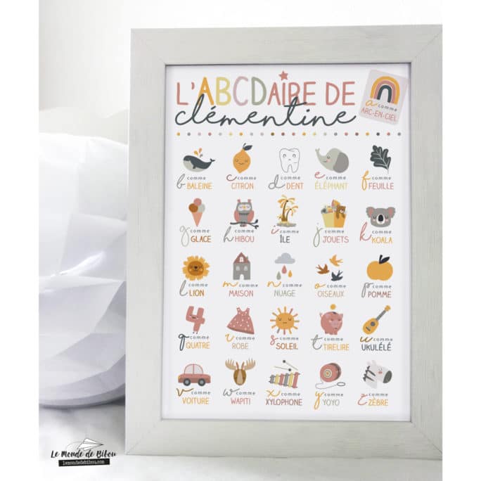 Affiche ABCDaire Bohémia blanc