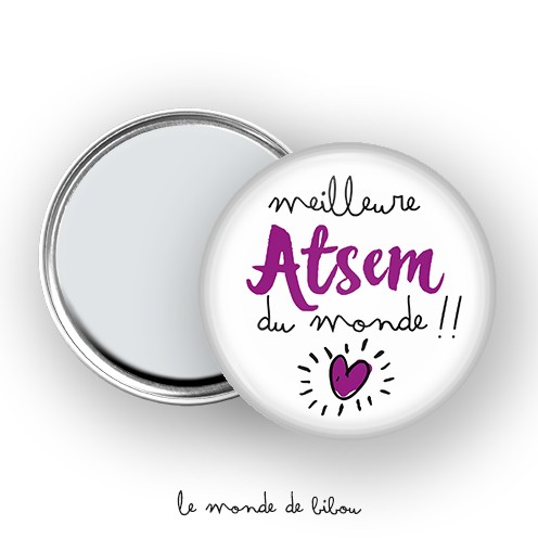 Miroir de poche Meilleure Atsem du monde