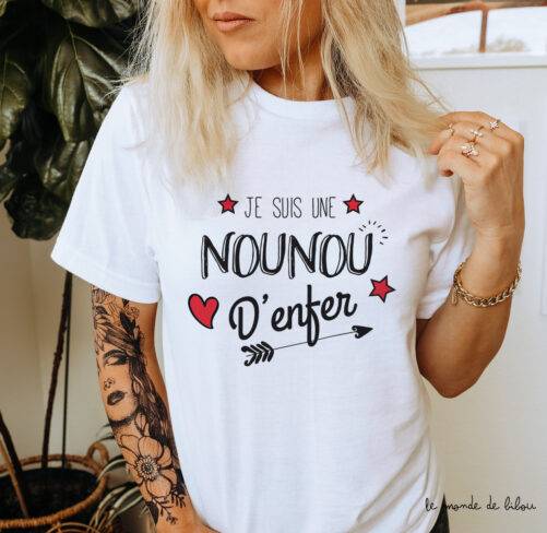 Tee-shirt Nounou d'enfer