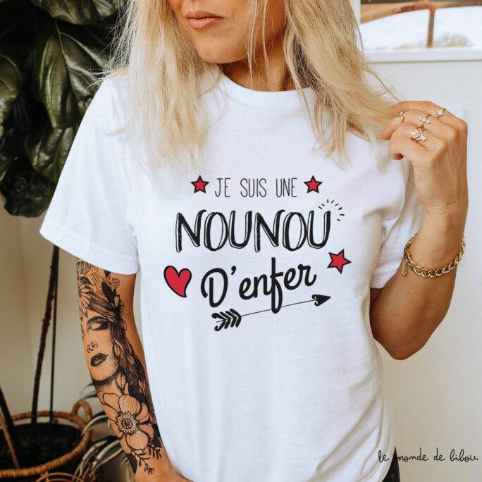 Tee-shirt Nounou d'enfer