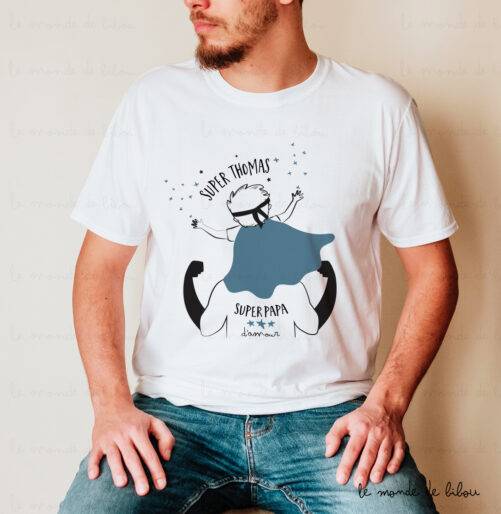 T-shirt personnalisé super papa