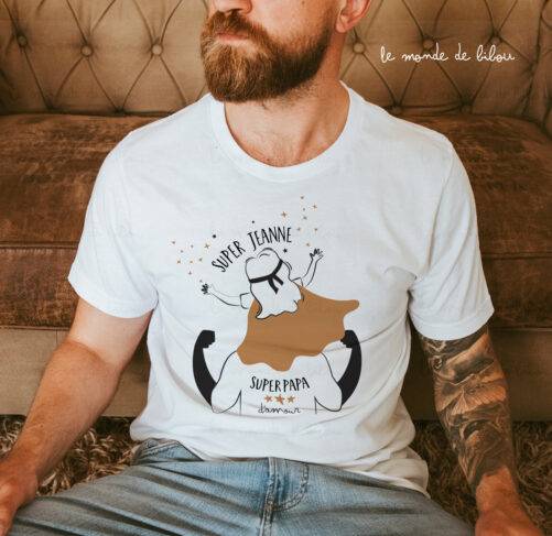 T-shirt personnalisé super papa