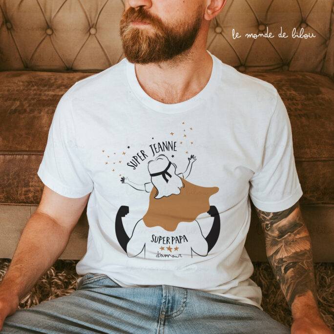 T-shirt personnalisé super papa