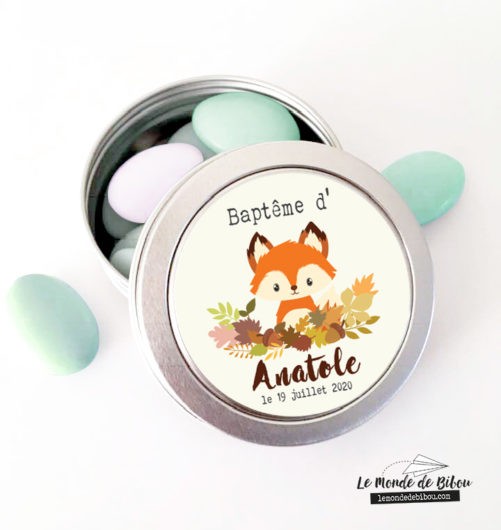 Boîte dragées Petit Renard