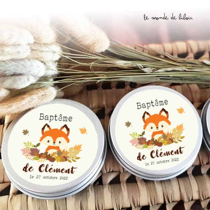 Boîte dragées Petit Renard