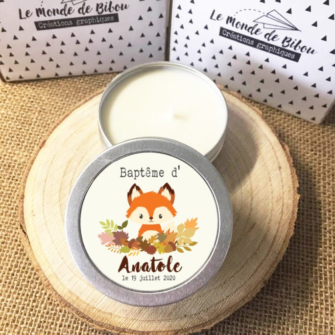 Lot de 12 bougies Petit Renard