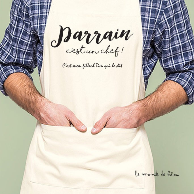 Tablier adulte Parrain c'est un chef