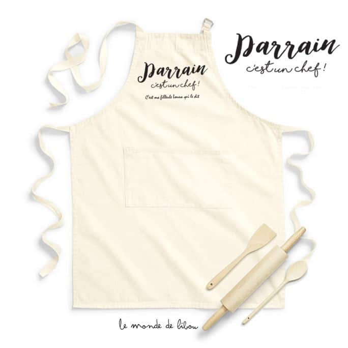 Tablier adulte Parrain c'est un chef