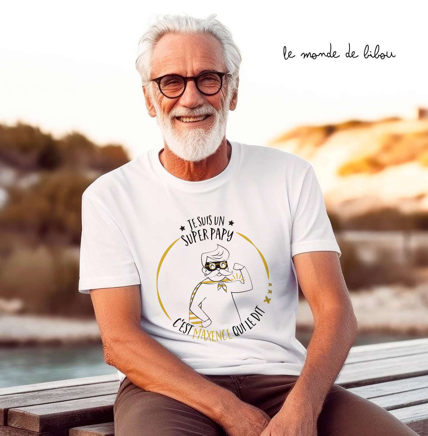 Tee-shirt Papy Super héros