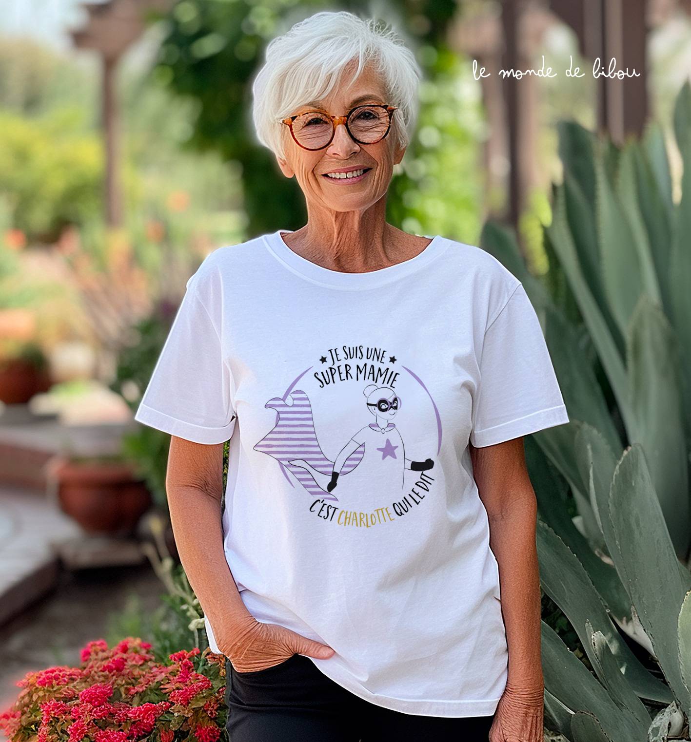 Tee-shirt Mamie Super héros