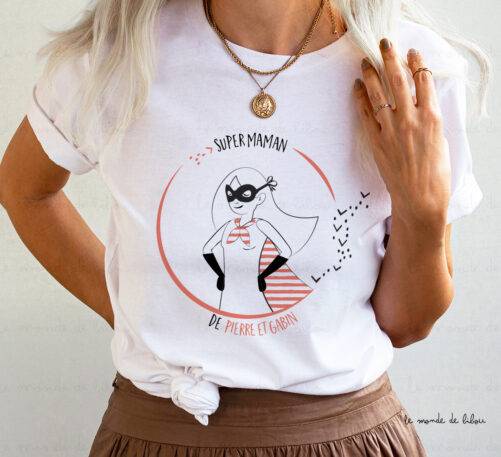 Tee-shirt Maman Super-héros