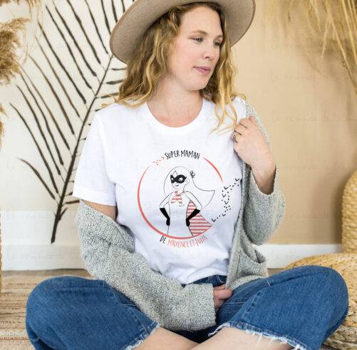 Tee-shirt Maman Super-héros