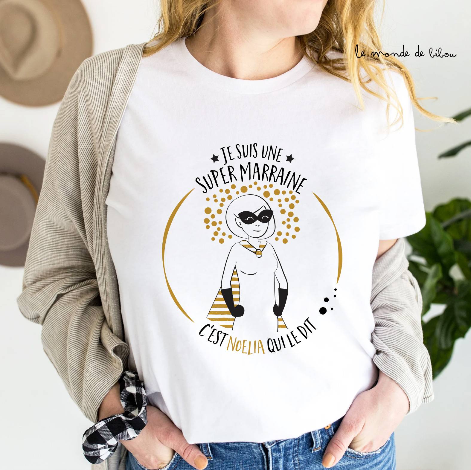 T-shirt Marraine Super-héros