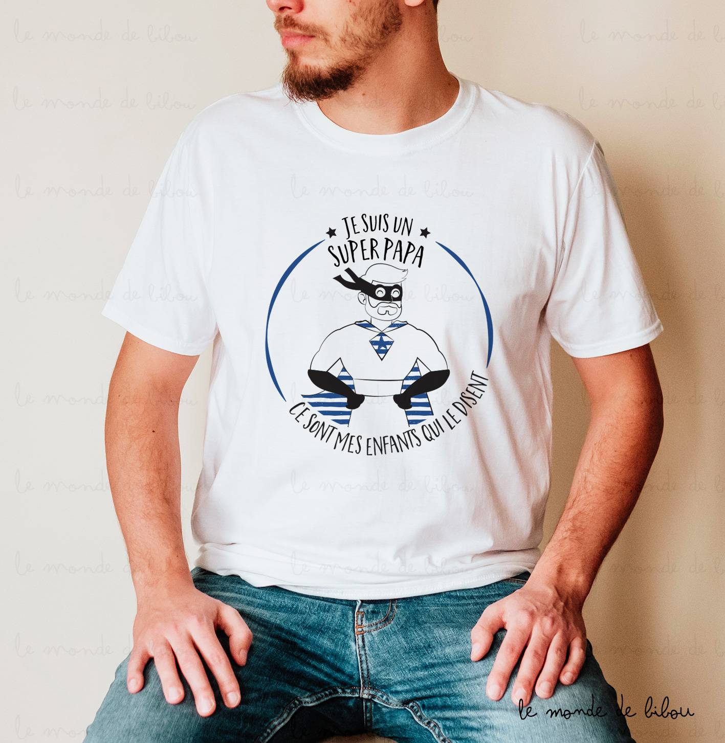 T-shirt Papa Super héros