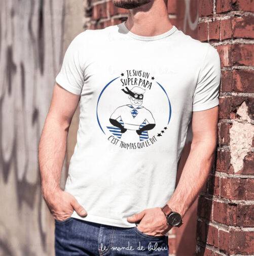 T-shirt Papa Super héros