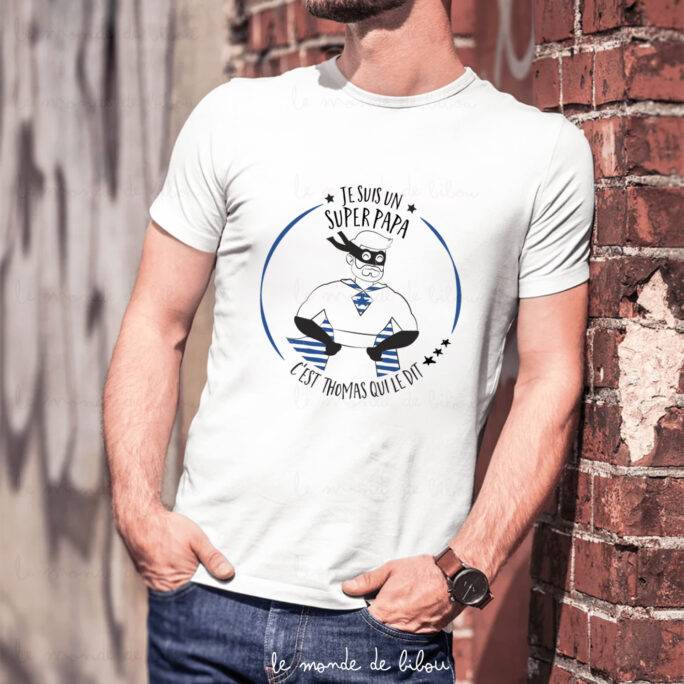 T-shirt Papa Super héros