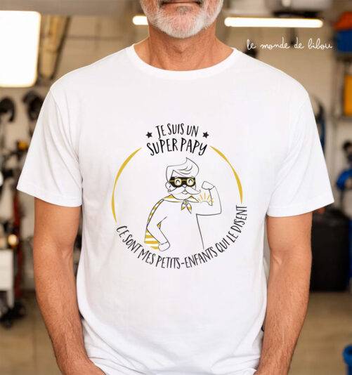 Tee-shirt Papy Super héros