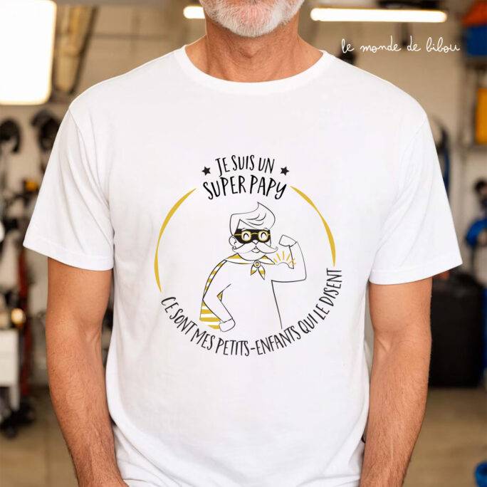 Tee-shirt Papy Super héros