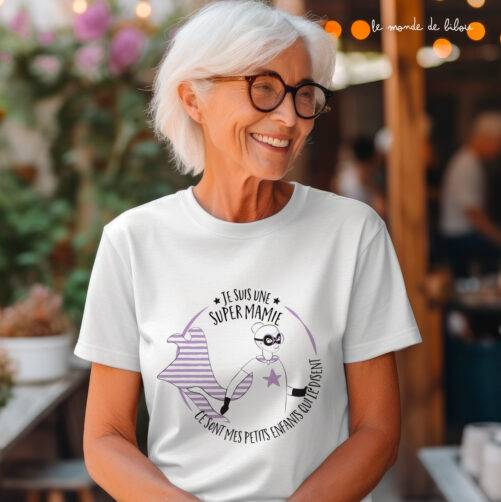 Tee-shirt Mamie Super héros