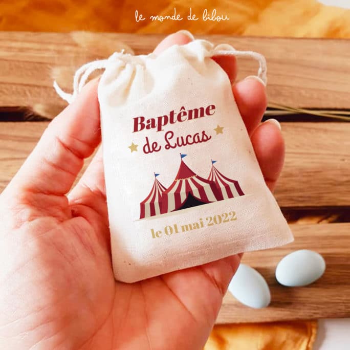 Sac à dragées Cirque