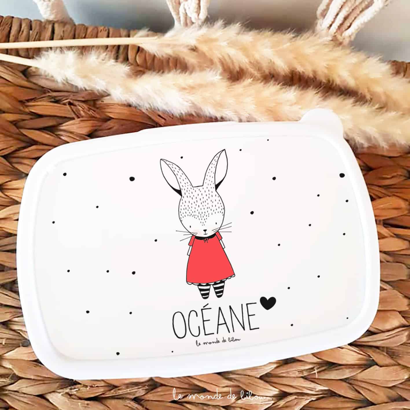 Boîte à Goûter Petit lapin fille