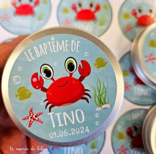 Boîte dragées petits poissons
