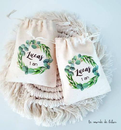 Ballotin anniversaire Couronne d'Eucalyptus