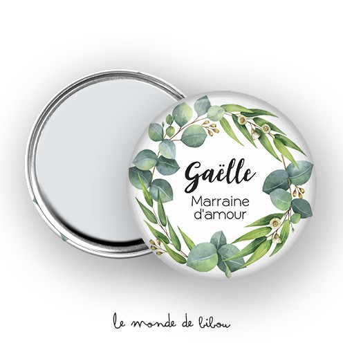 Miroir de poche Marraine Eucalyptus