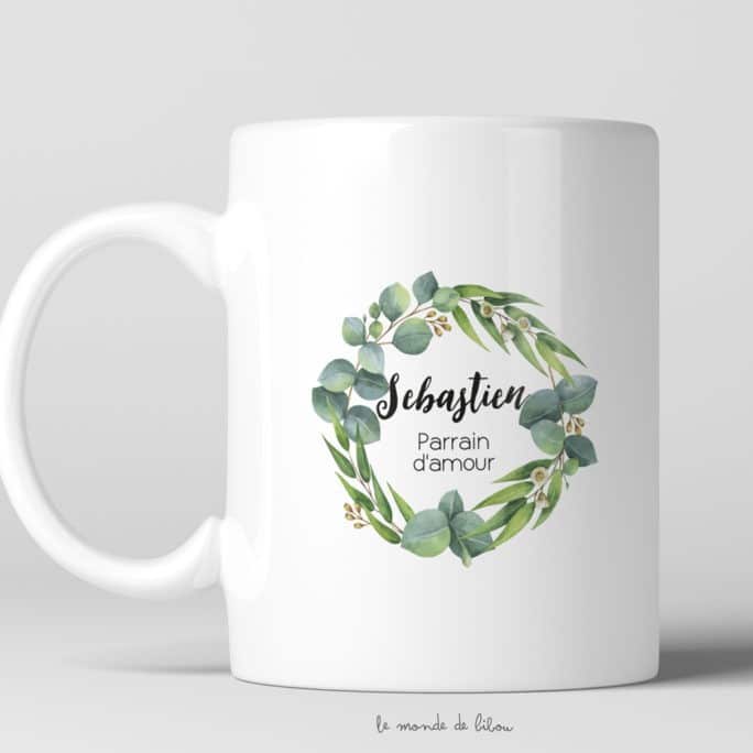 Mug personnalisable Parrain Eucalyptus