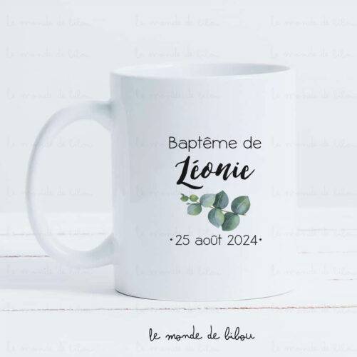 Duo Mugs Parrain Marraine Eucalyptus