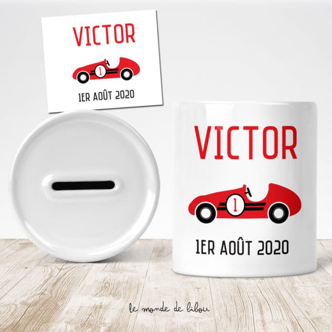 Tirelire souvenir Voiture rouge