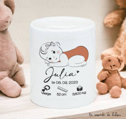 Tirelire souvenir naissance bébé