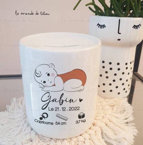 Tirelire souvenir naissance bébé