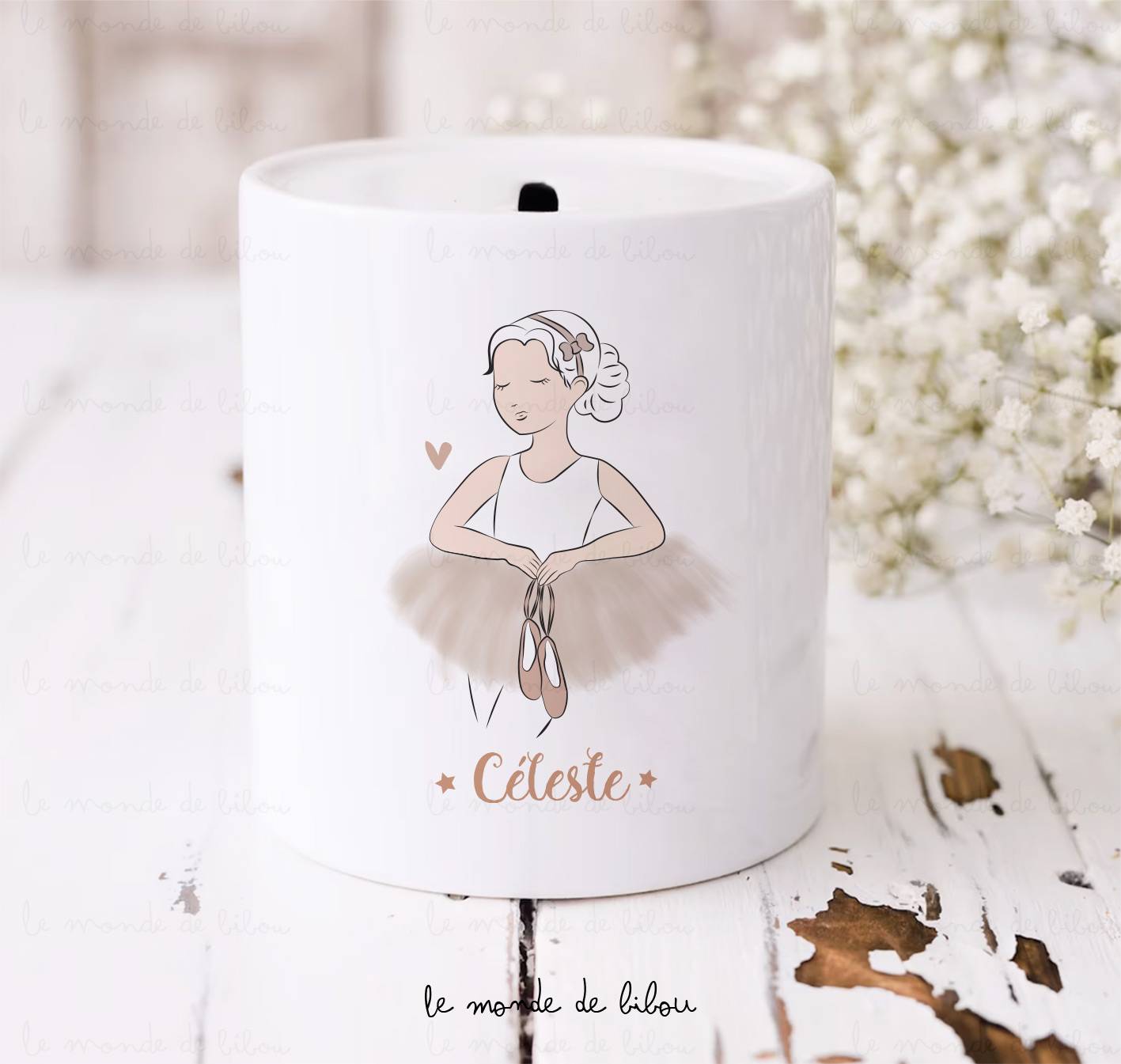 Tirelire personnalisée Petite ballerine