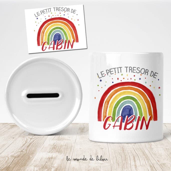 Tirelire personnalisée Rainbow