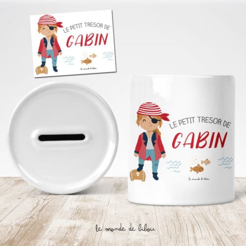Tirelire personnalisée Pirate
