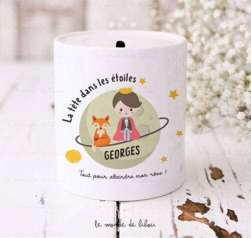 Tirelire personnalisée Petit prince