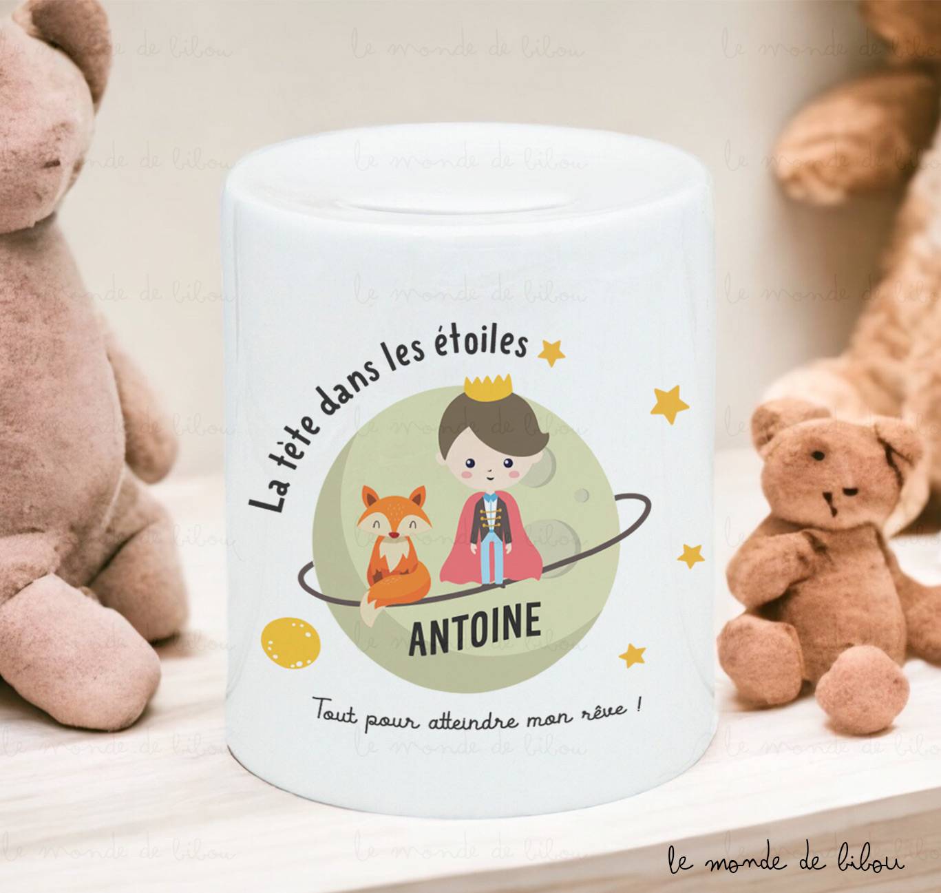 Tirelire personnalisée Petit prince