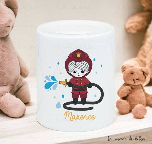 Tirelire personnalisée Pompier