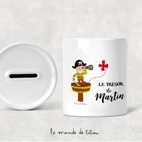 Tirelire personnalisée Pirate