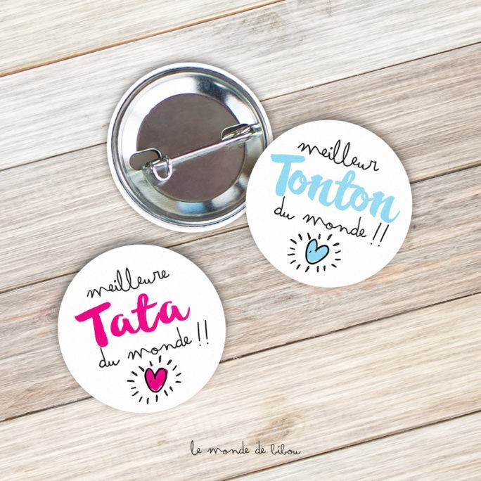 Badge Meilleur tonton tata du monde