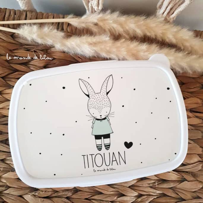 Boîte à Goûter Petit lapin garçon