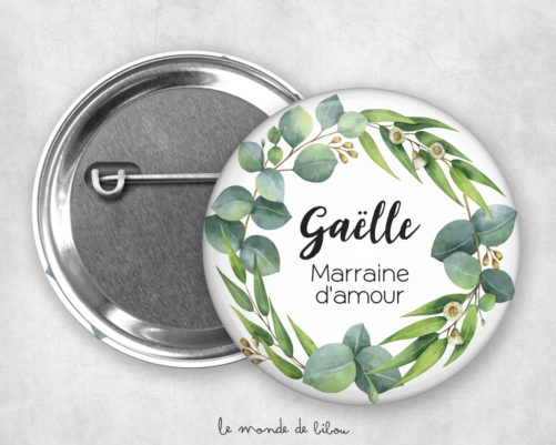 Badges parrain marraine Eucalyptus