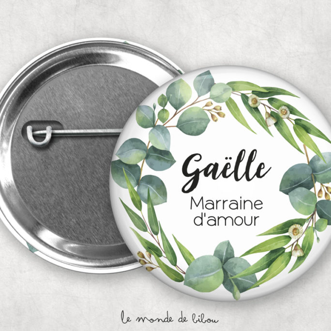 Badges parrain marraine Eucalyptus