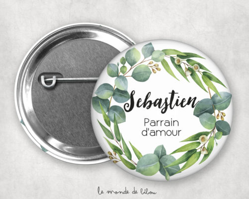 Badges parrain marraine Eucalyptus