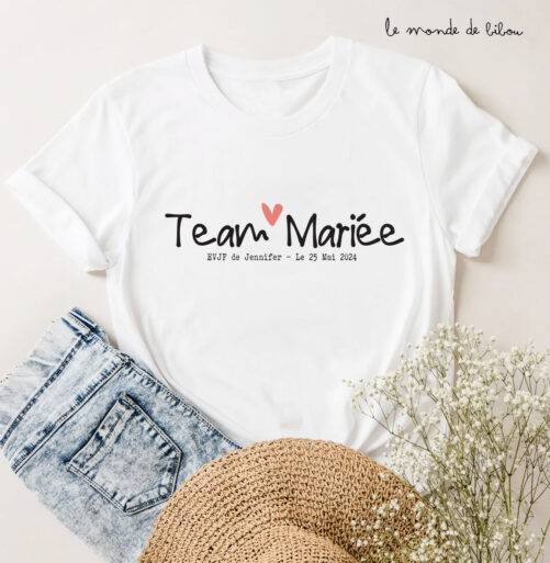 T-shirt EVJF petit cœur
