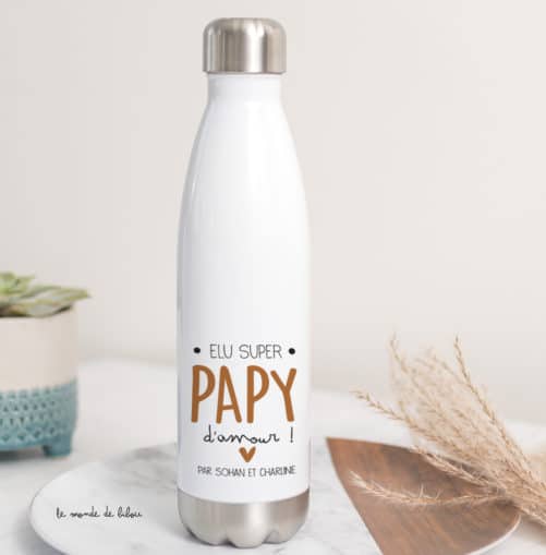 Bouteille isotherme Super papy d'amour