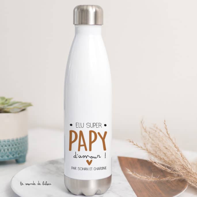Bouteille isotherme Super papy d'amour